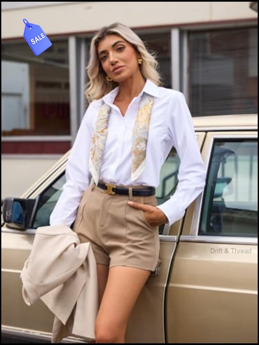 Long Sleeve Button Down Blouse Wrinkle Free Work Shirt Corset Top - Picture 3 of 6